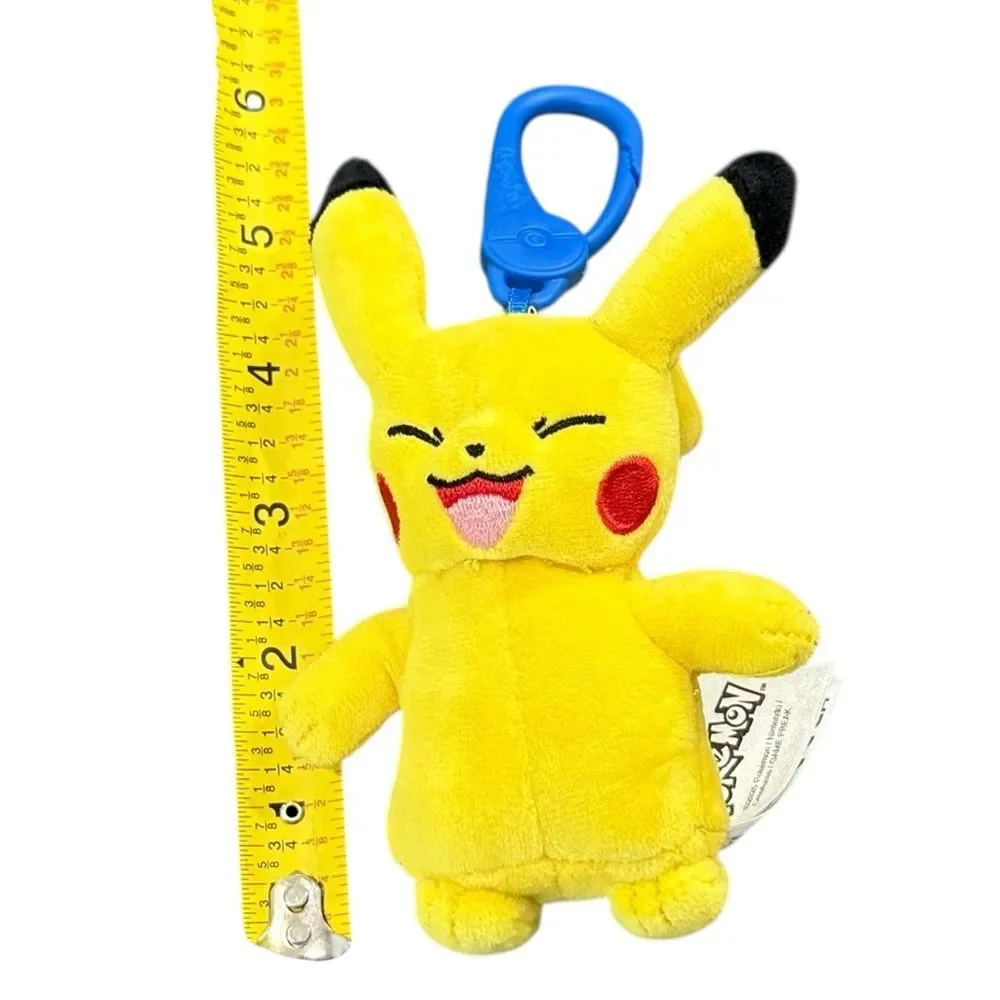 Jazwares Pokemon Pikachu Plush Backpack Keychain Kids Accessories.